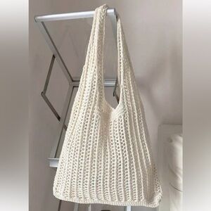 Shein Beach bag cream lightweight knit